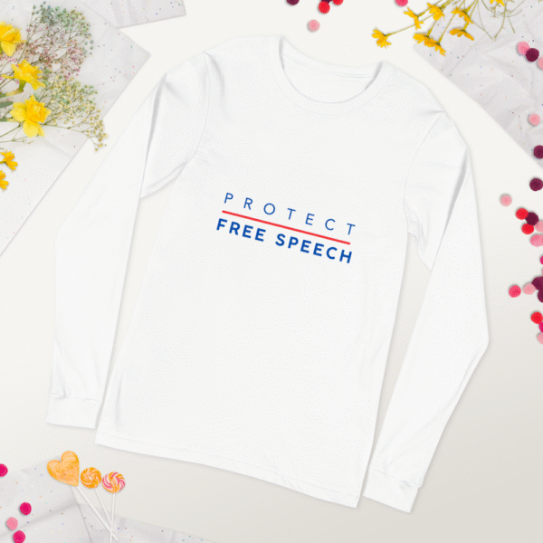 Protect Free Speech - Unisex Long Sleeve Tee - Image 4